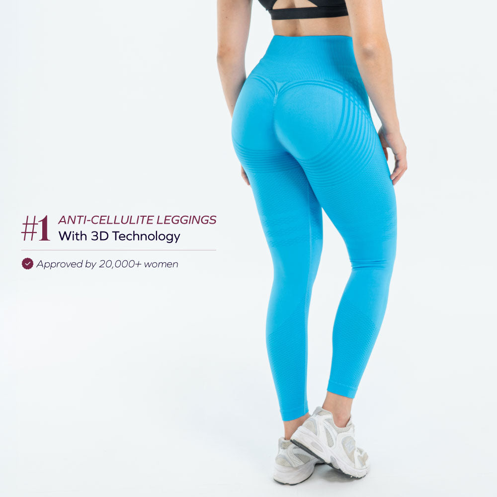 3D Sculpt Blue Leggings
