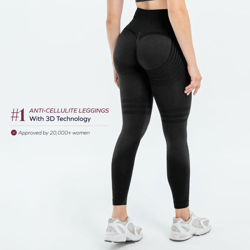 3D Sculpt Black Leggings