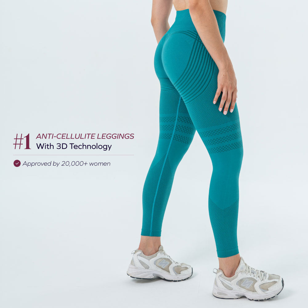 3D Sculpt Teal Green Leggings