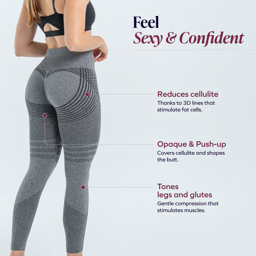 3D Sculpt Grey Leggings