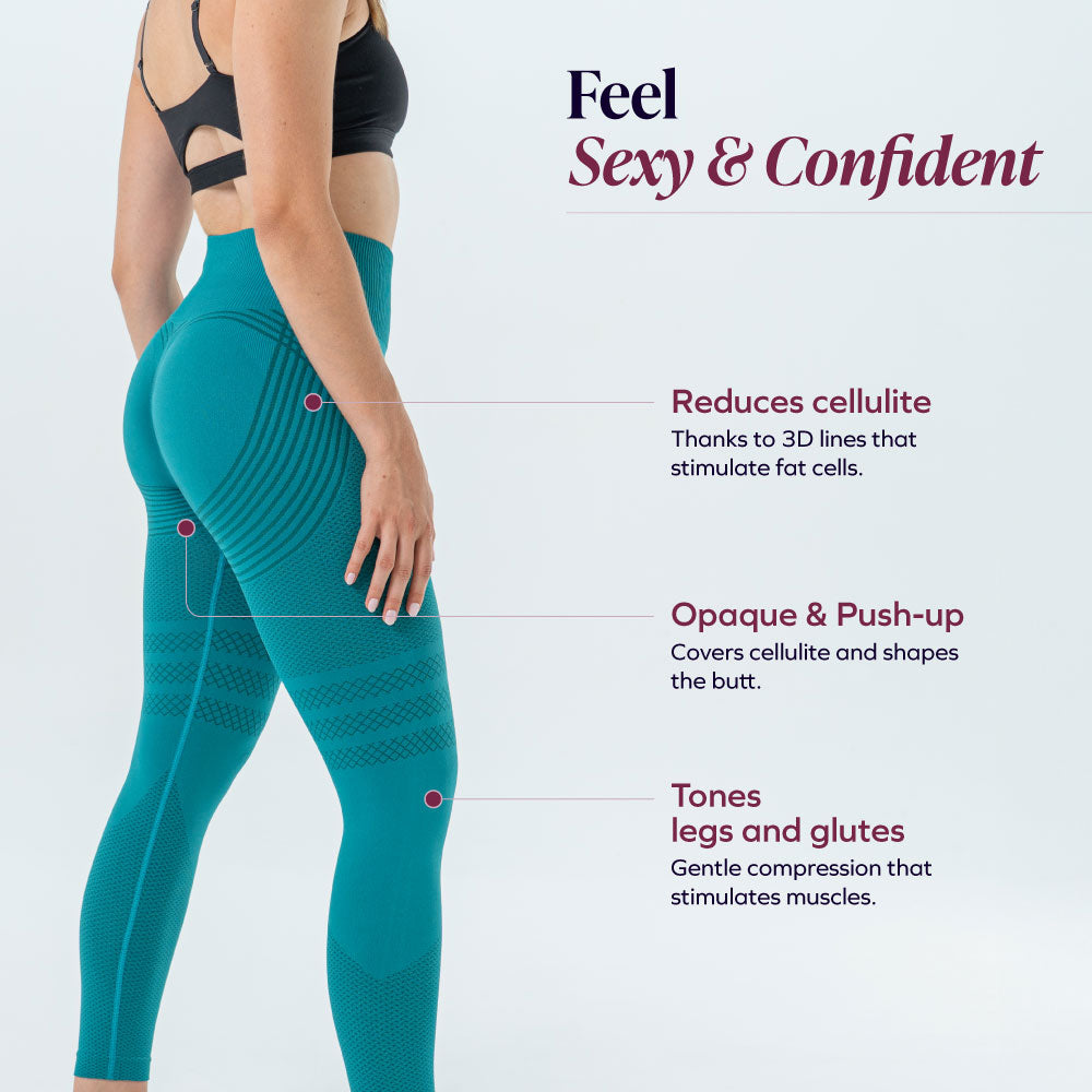 3D Sculpt Teal Green Leggings