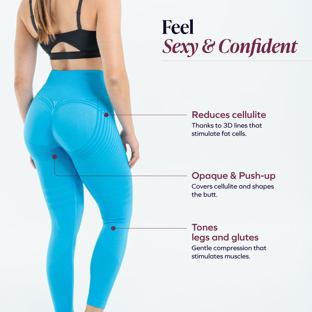 3D Sculpt Blue Leggings