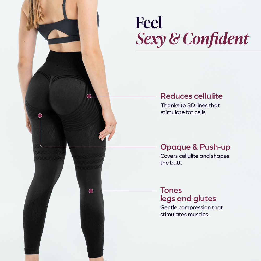 3D Sculpt Black Leggings
