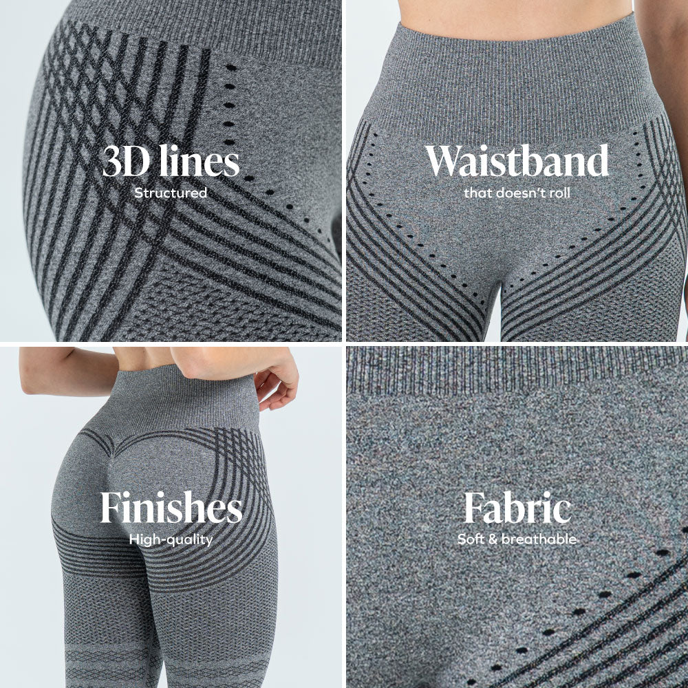 3D Sculpt Grey Leggings