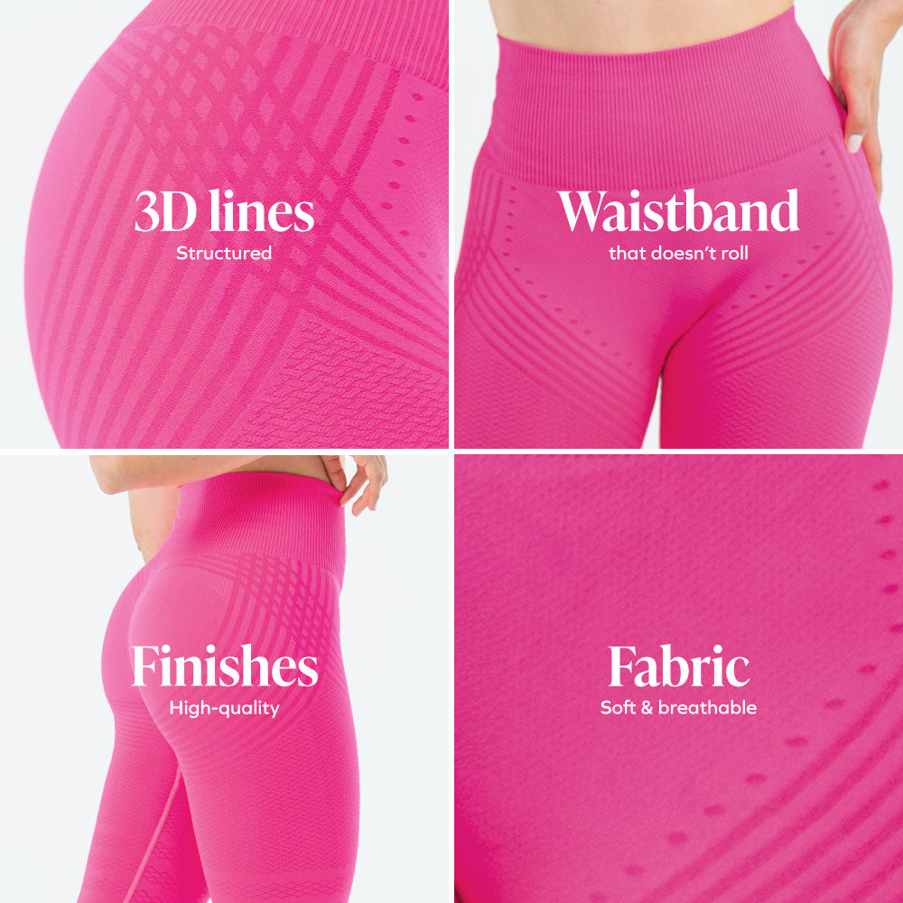 3D Sculpt Pink Leggings