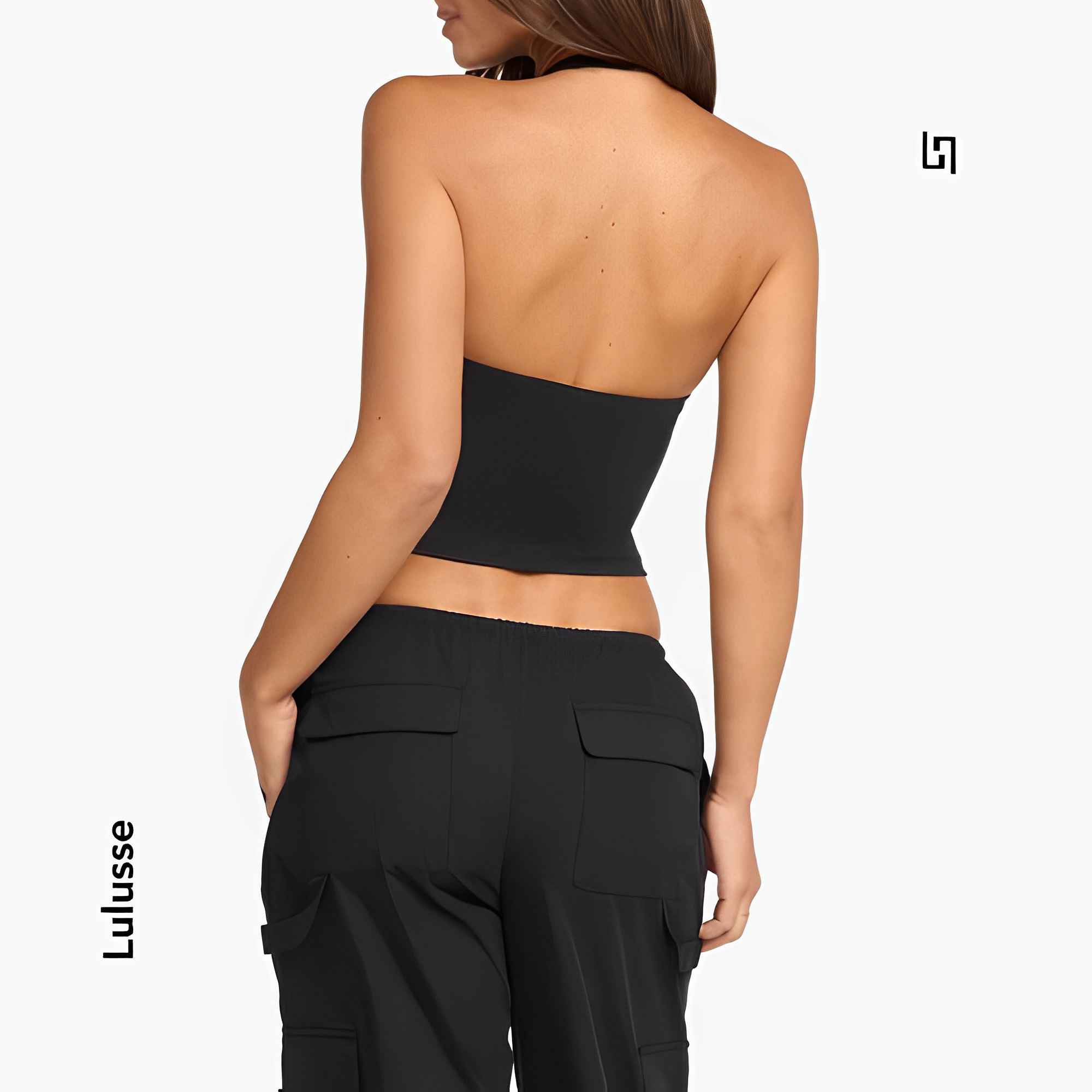 LuxeIcon Noiré Halter Tank Top