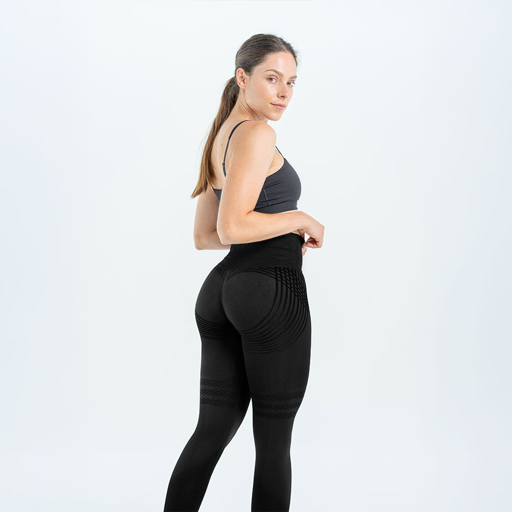 3D Sculpt Black Leggings