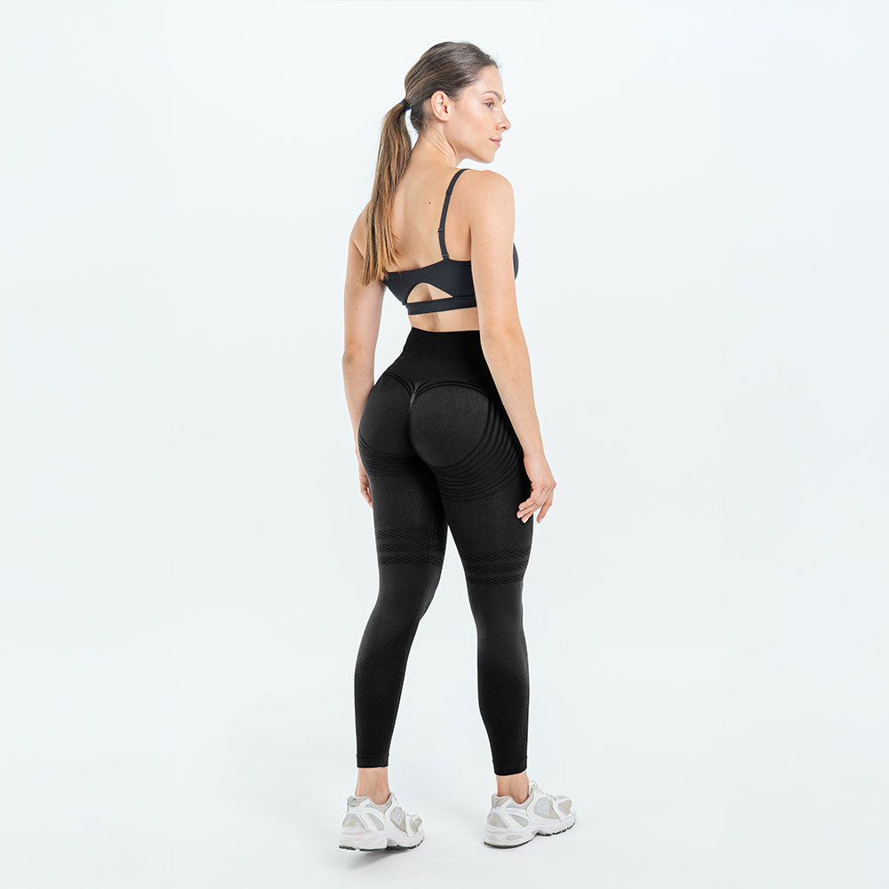 3D Sculpt Black Leggings
