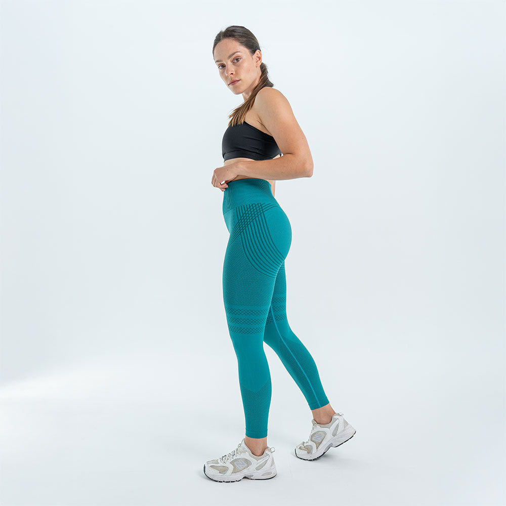 3D Sculpt Teal Green Leggings