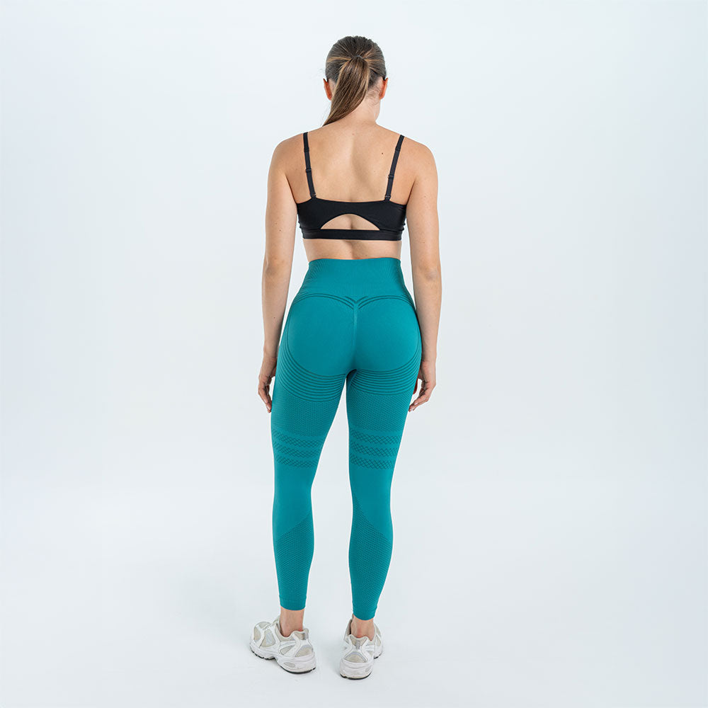 3D Sculpt Teal Green Leggings